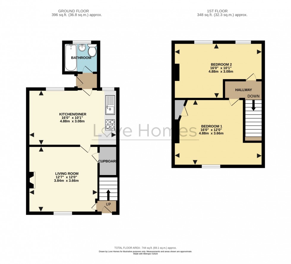 Floorplan for Luton Road, Toddington