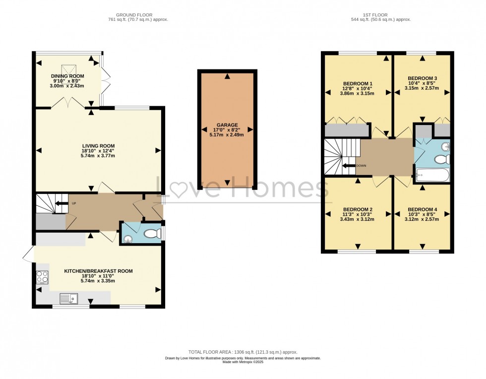 Floorplan for Kestrel Road, Flitwick