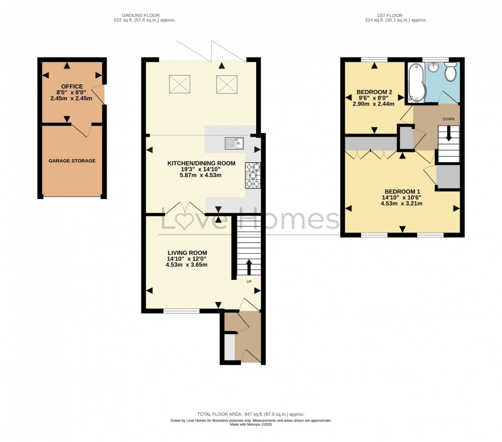 Floorplan for Severn Close, Flitwick