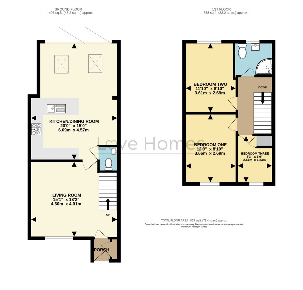 Floorplan for Eagle Drive, Flitwick