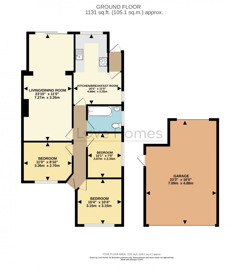 Floorplan for Willow Way, Flitwick