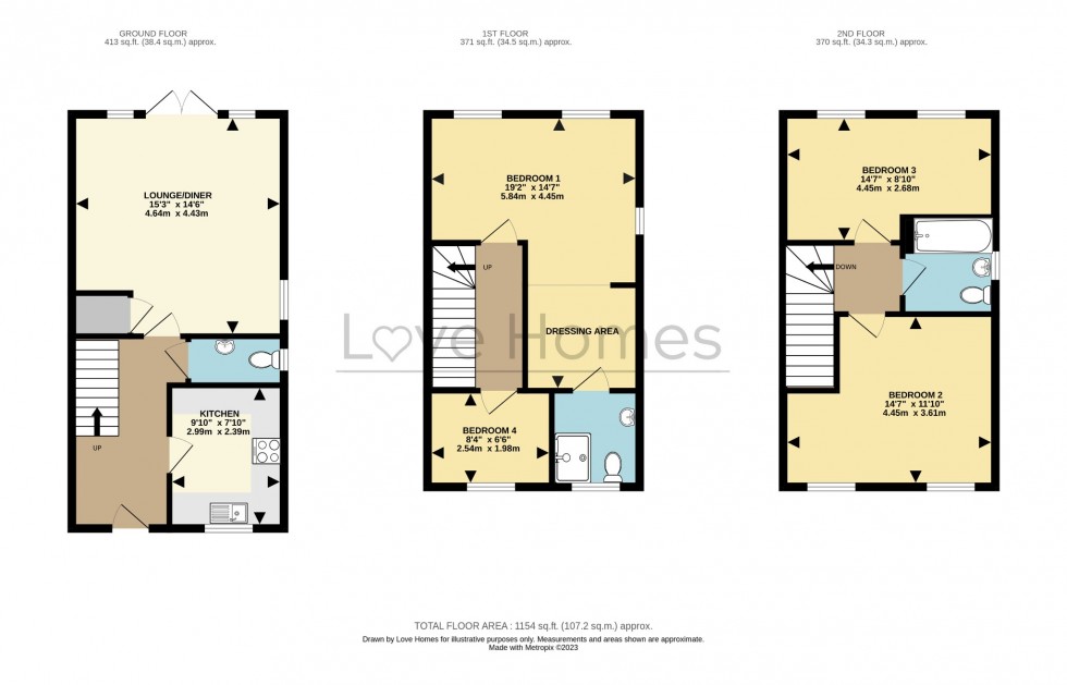 Floorplan for James Place, Flitwick