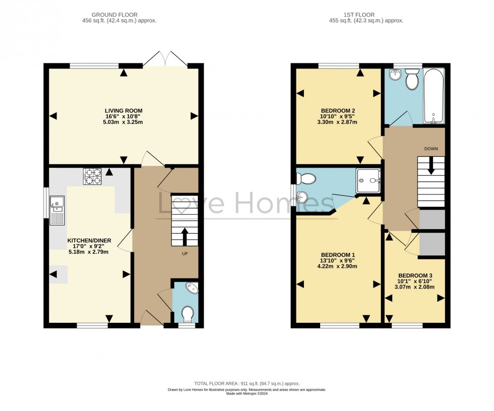 Floorplan for Ashton Gate, Flitwick