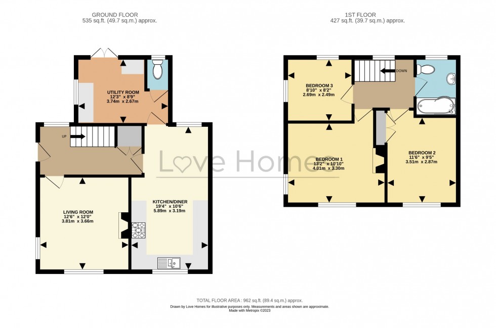 Floorplan for Highfields Road, Flitton