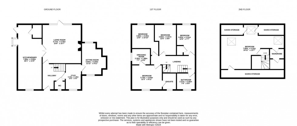 Floorplan for Sharpenhoe Road, Barton-Le-Clay, MK45 4SD