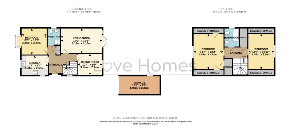 Floorplan for Durham Close, Flitwick