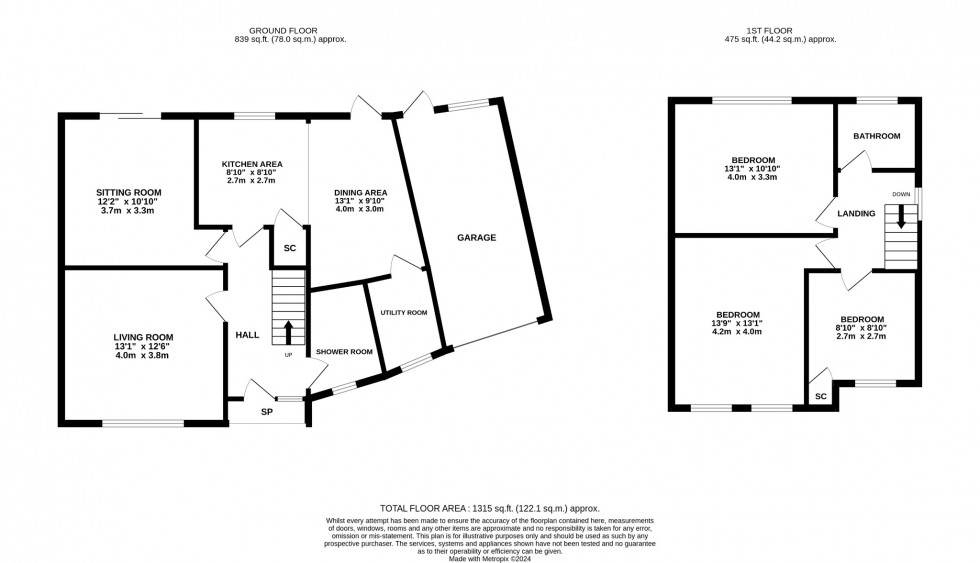 Floorplan for Swasedale Road, Luton, LU3 2UB