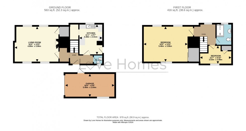 Floorplan for Church Road, Westoning