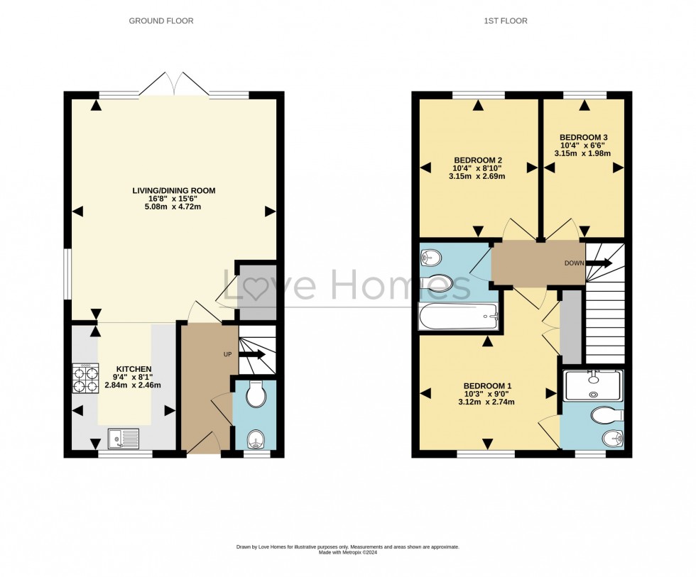 Floorplan for Pankhurst Row, Flitwick