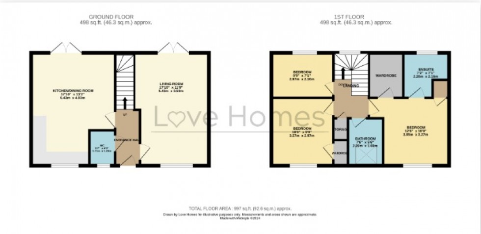 Floorplan for West End Road, Silsoe, MK45 4DU