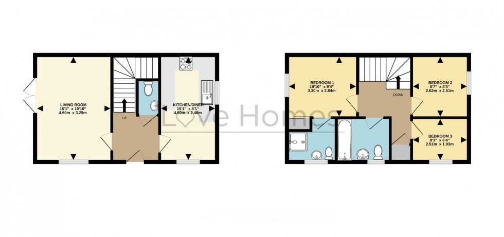 Floorplan for Austen Avenue, Flitwick