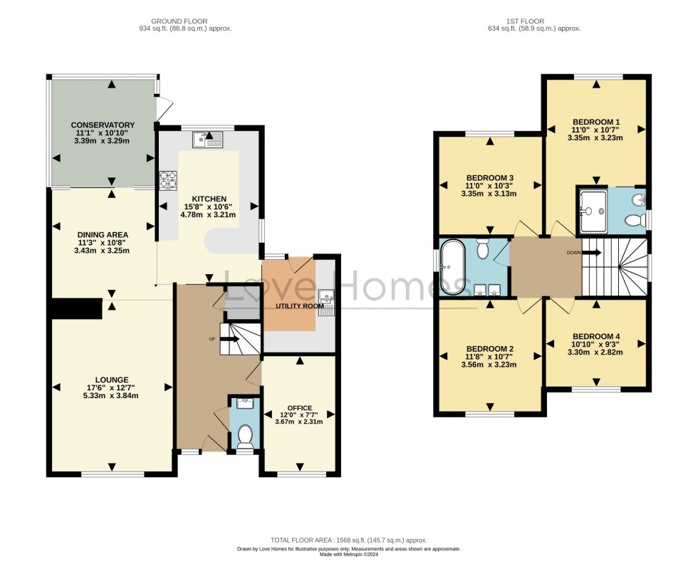 Floorplan for Naseby Place, Flitwick