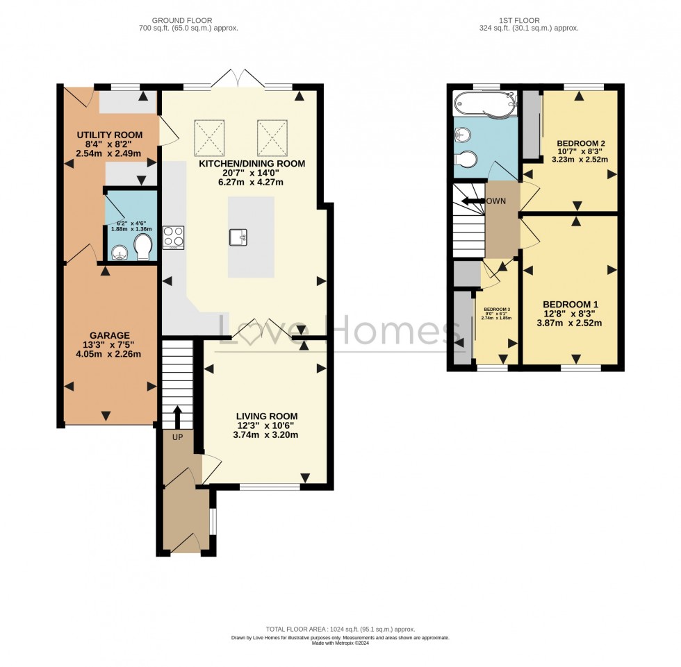 Floorplan for Astwood  Drive, Flitwick