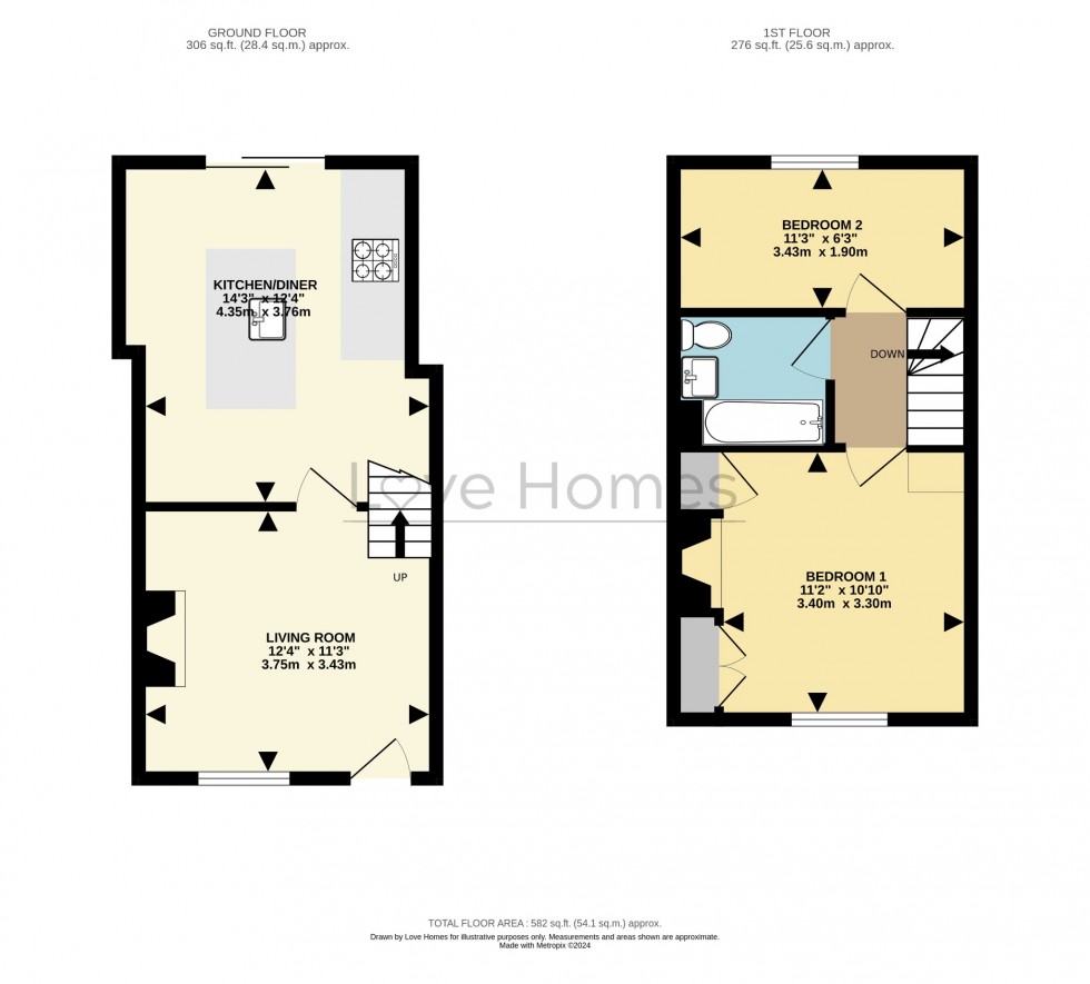 Floorplan for High Street, Westoning