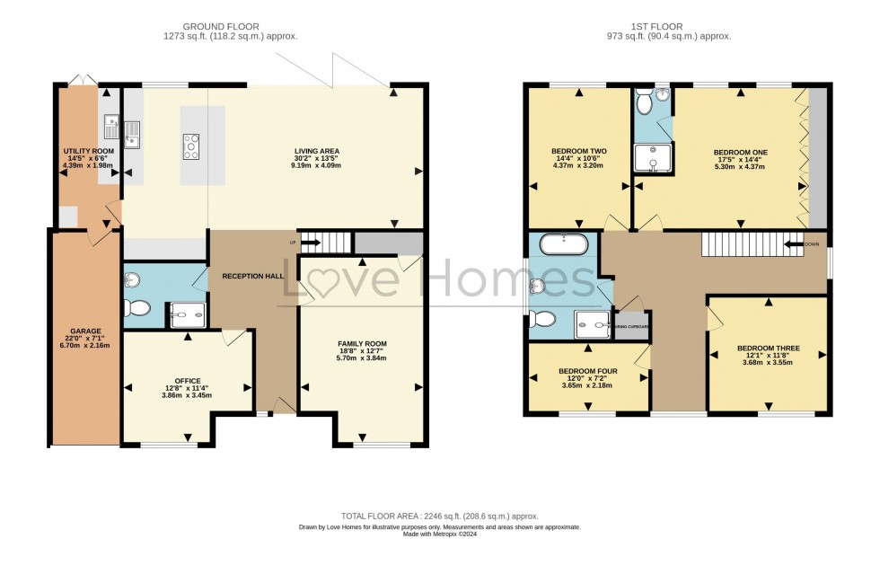 Floorplan for Kings Road, Flitwick