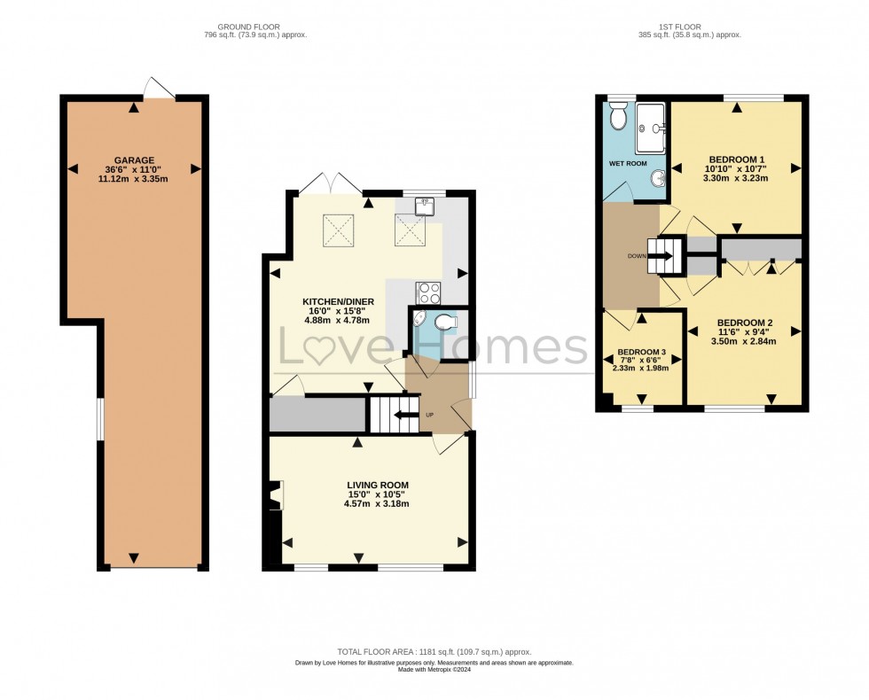 Floorplan for Tyburn lane, Pulloxhill