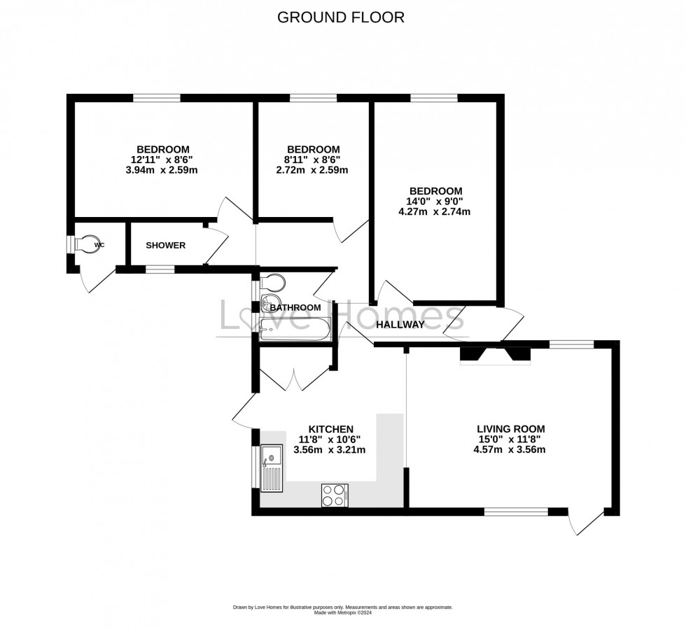 Floorplan for Lime Close, Barton-Le-Clay, MK45 4PR
