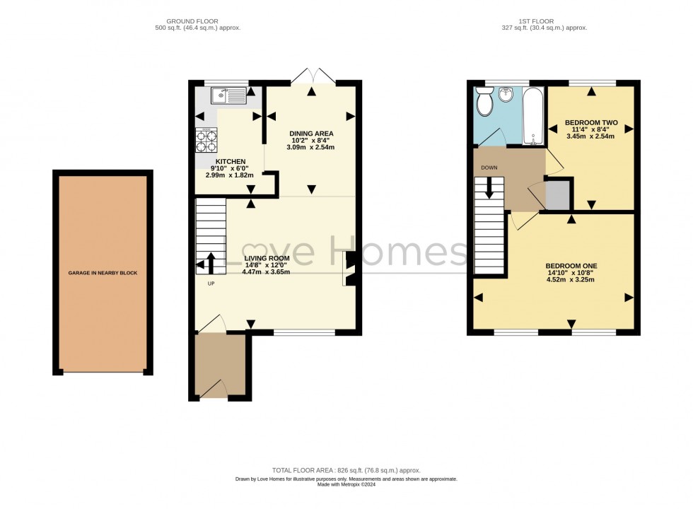 Floorplan for Eagle Drive, Flitwick