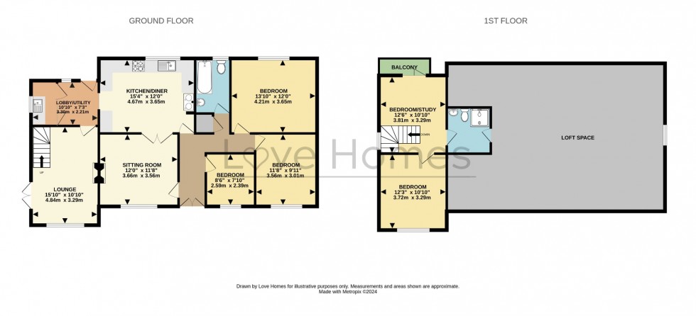 Floorplan for Woodside Cottage, Flitwick Road, Westoning