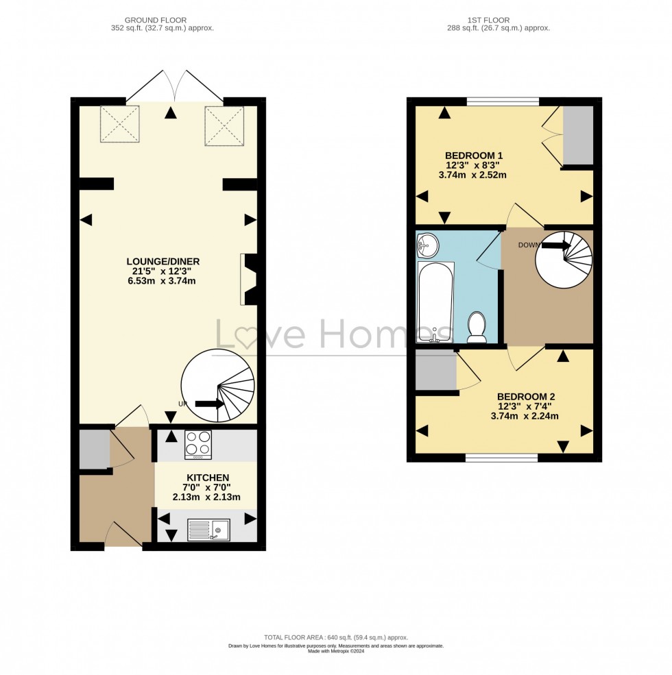 Floorplan for Thirlmere Gardens, Flitwick