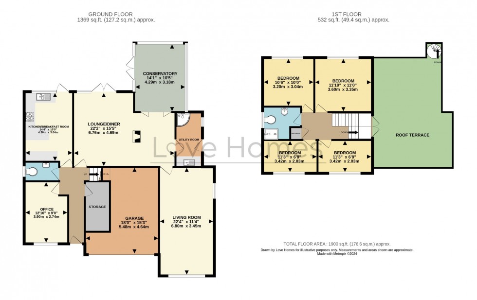 Floorplan for Church Road, Pulloxhill