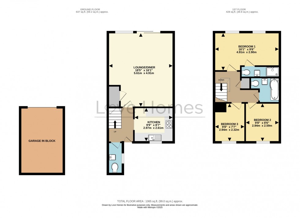 Floorplan for St Margarets Close, Lidlington