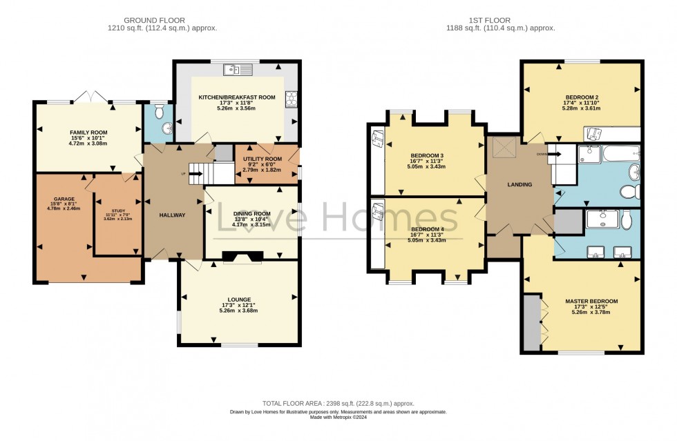 Floorplan for Jacques Lane, Clophill