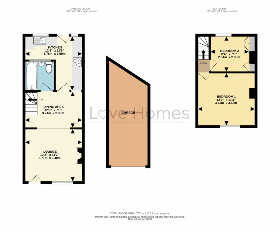 Floorplan for Flitwick Road, Westoning