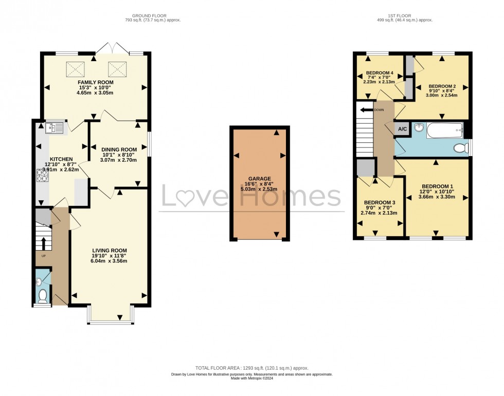 Floorplan for Truro Gardens, Flitwick