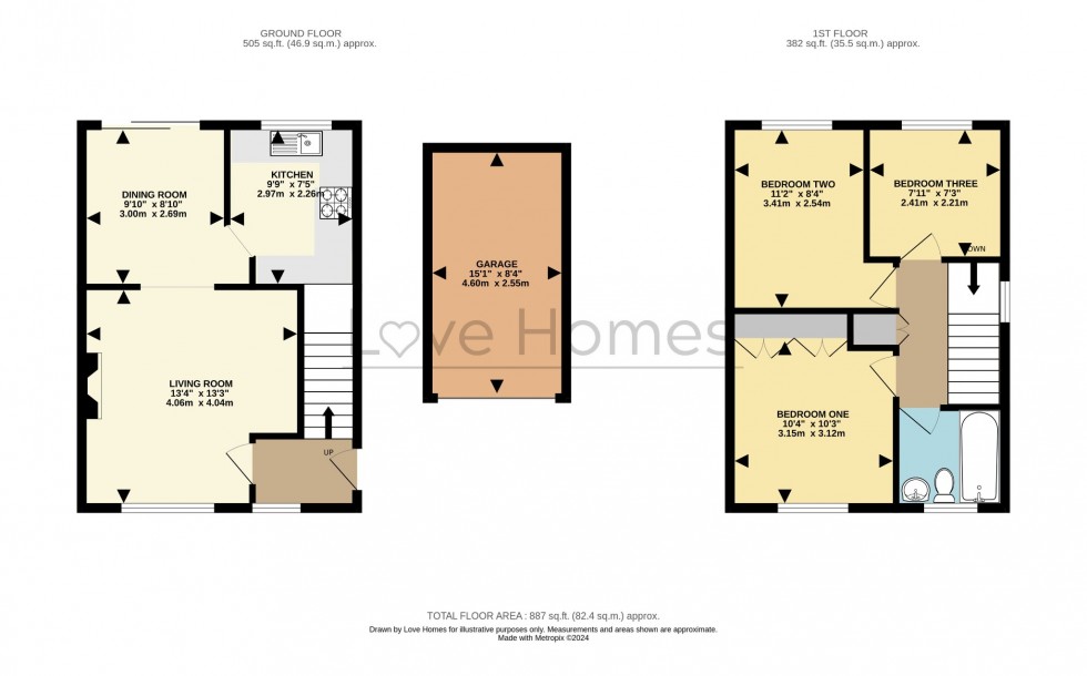 Floorplan for Coniston Road, Flitwick, Bedford, Bedfordshire, MK45