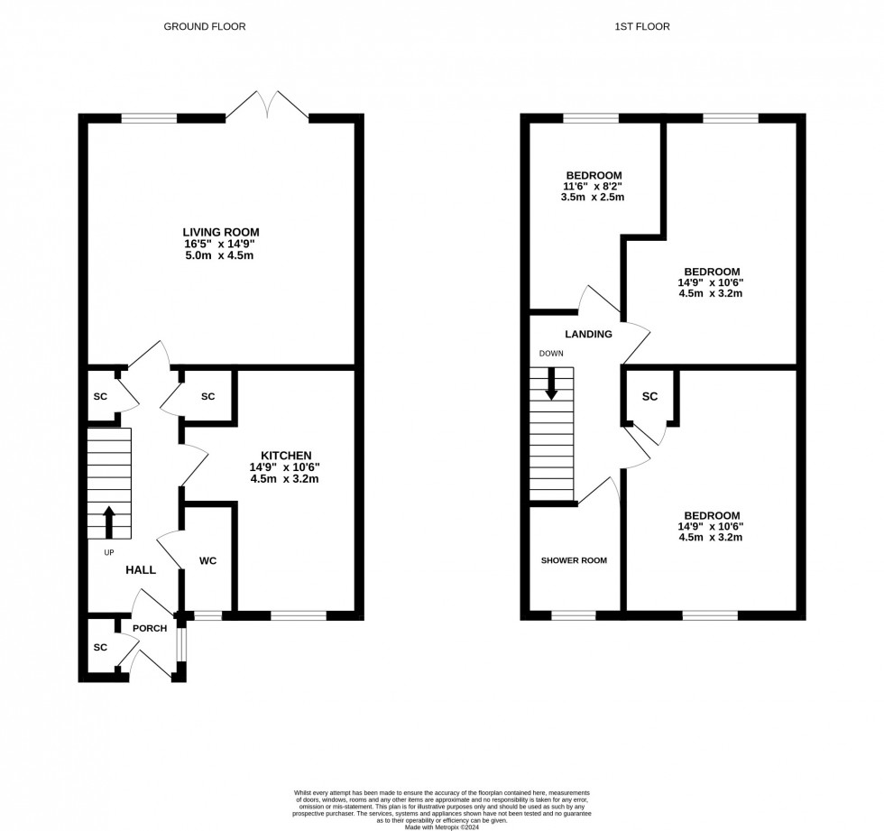 Floorplan for Axe Close, Luton, LU3 3LT