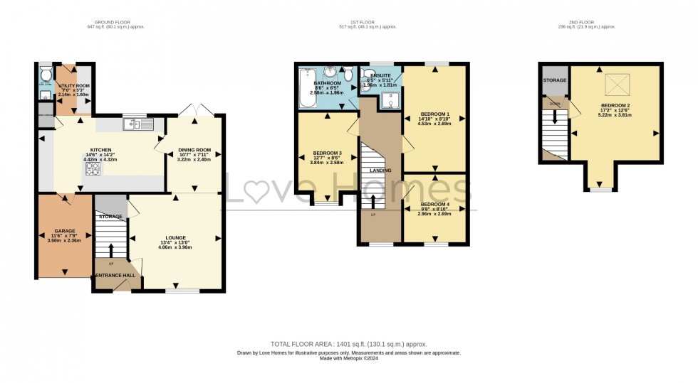 Floorplan for Ashton Gate, Flitwick