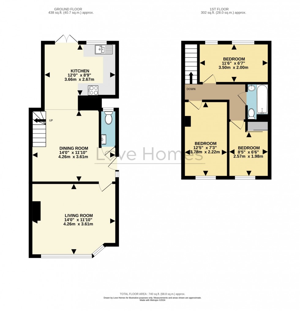 Floorplan for Townfield Road, Flitwick