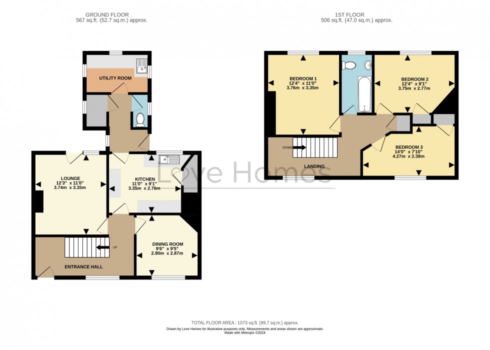 Floorplan for Hinksley Road, Flitwick