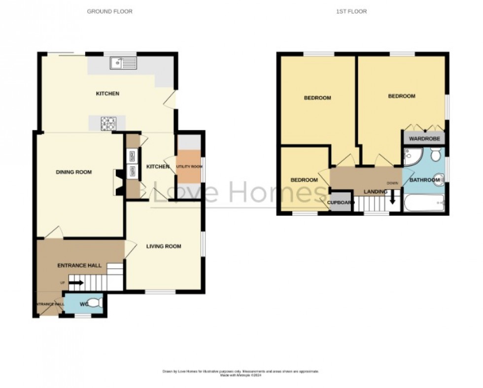 Floorplan for Cainhoe Road, Clophill, Bedford, Bedfordshire, MK45