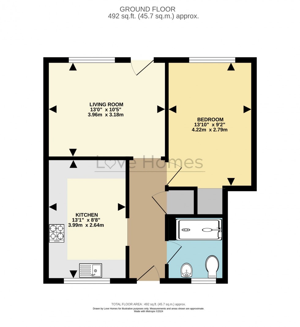 Floorplan for Roman Way, Flitwick