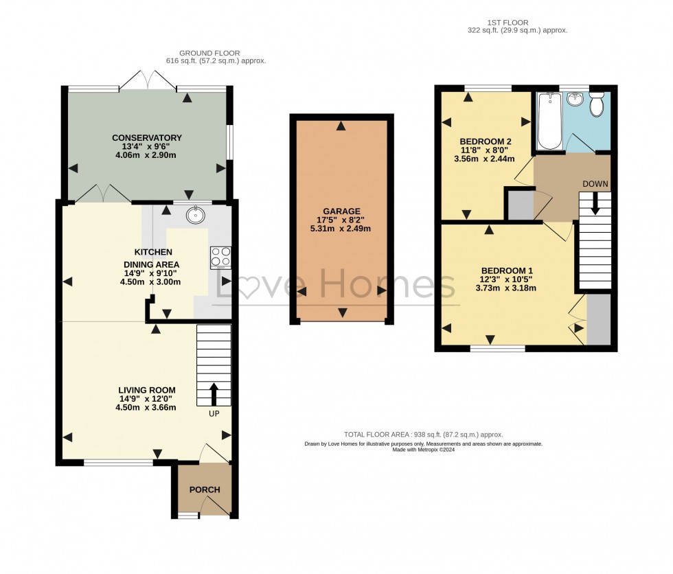 Floorplan for Larkway, Flitwick