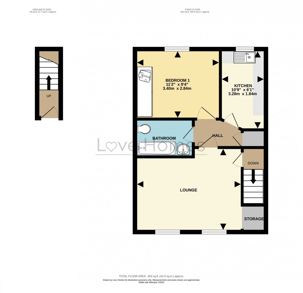 Floorplan for Lipscombe Drive, Flitwick