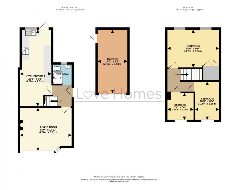 Floorplan for Townfield Road, Flitwick