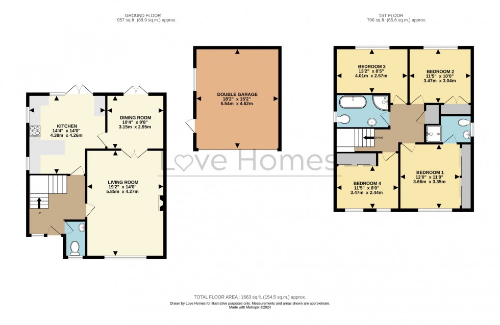 Floorplan for Highlands, Flitwick