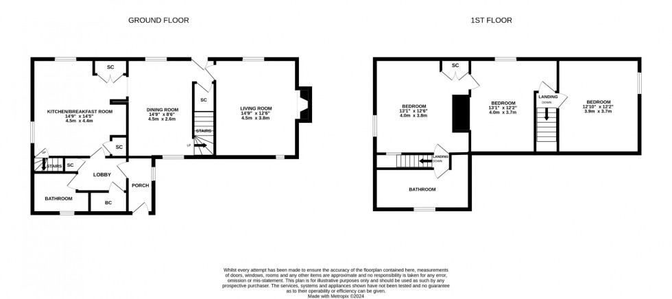 Floorplan for West End Road, Silsoe, MK45 4DU