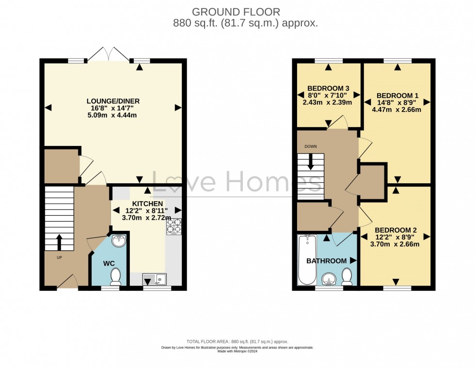 Floorplan for Robinson Avenue, Houghton Conquest