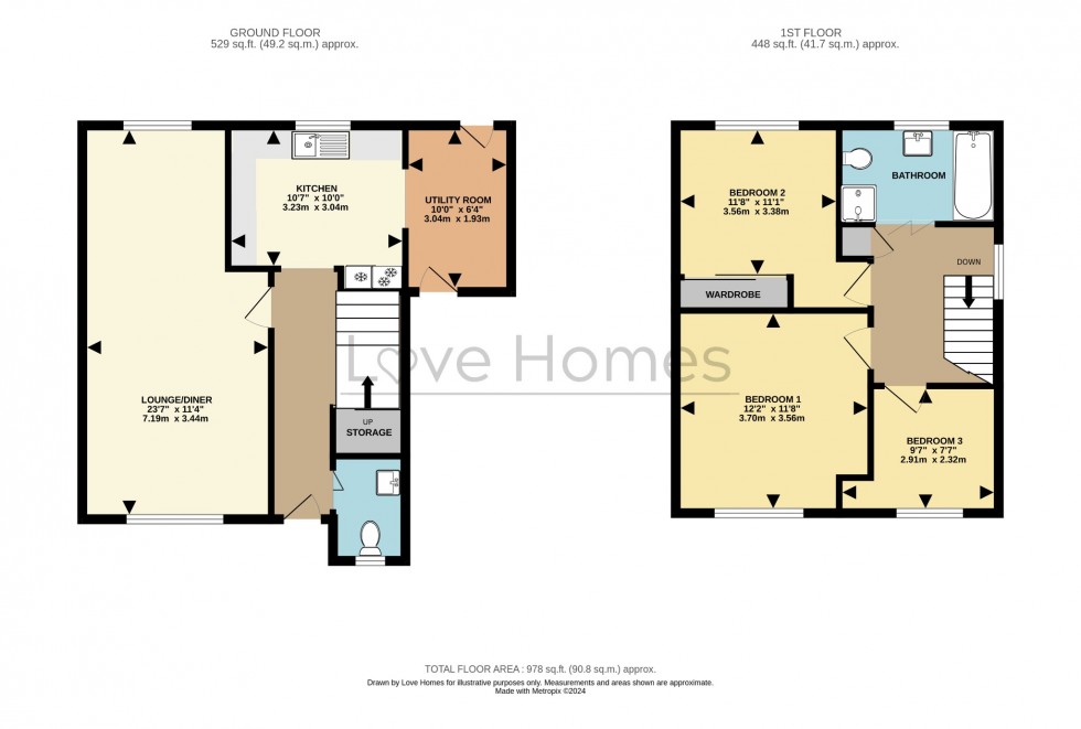 Floorplan for Town Shott, Clophill