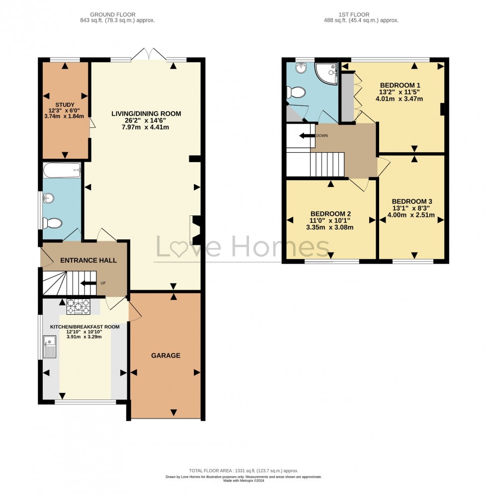 Floorplan for Water Lane, Flitwick