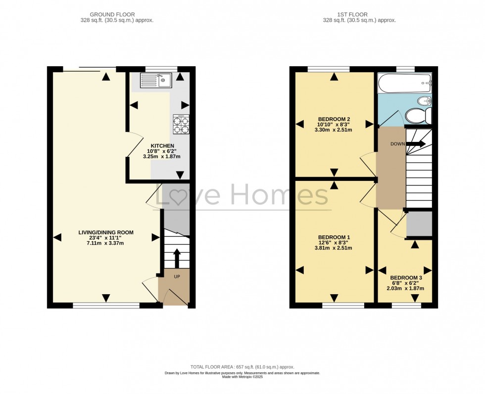 Floorplan for The Paddocks, Flitwick