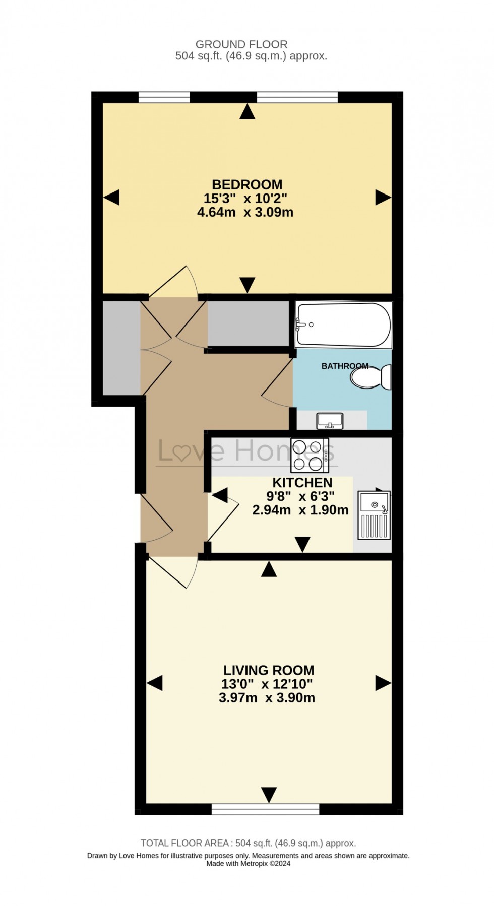 Floorplan for The Hawthorns, Flitwick