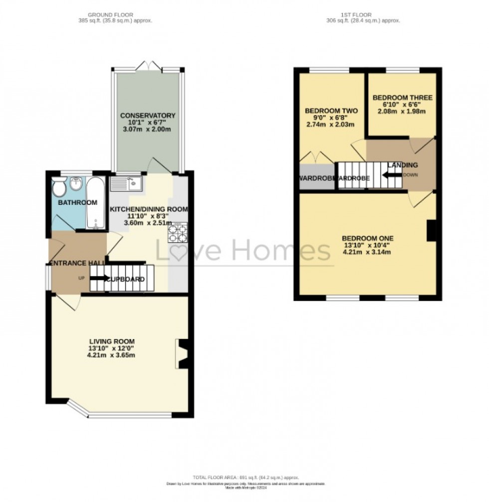 Floorplan for Townfield Road, Flitwick, Bedford, Bedfordshire, MK45