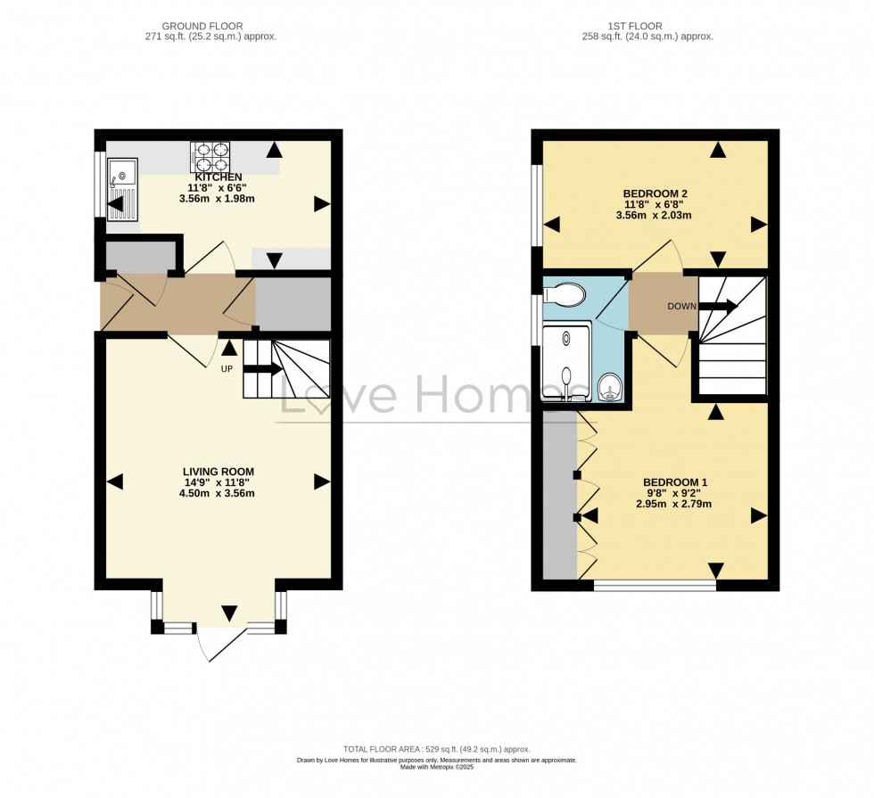 Floorplan for Millwright Way, Flitwick, Bedford, Bedfordshire, MK45