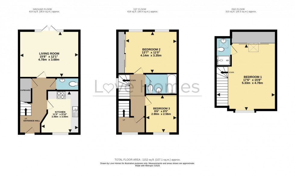 Floorplan for Darwin Croft, Flitwick