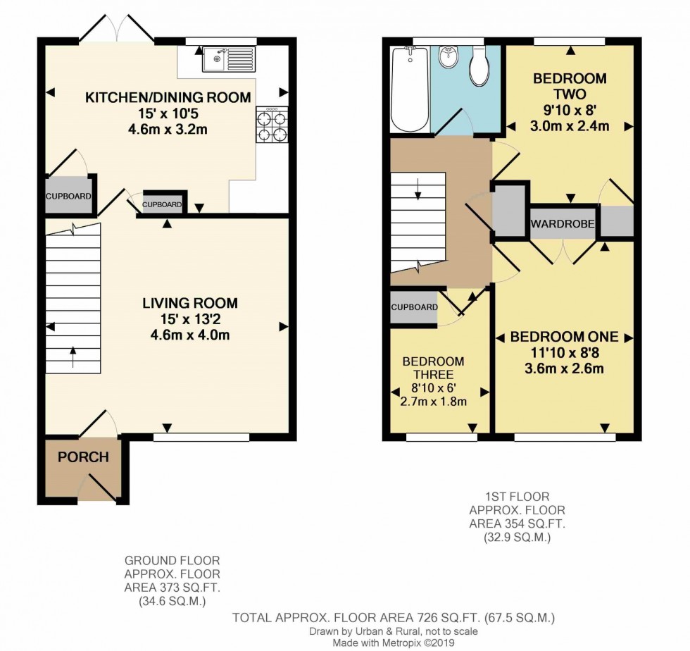 Floorplan for Thames Close, Flitwick